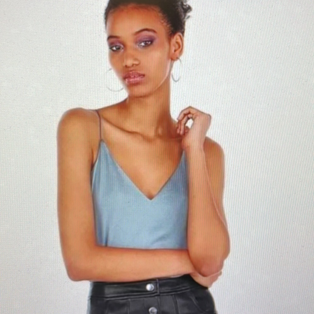 NWT Express V-Neck Tank Top - light blue